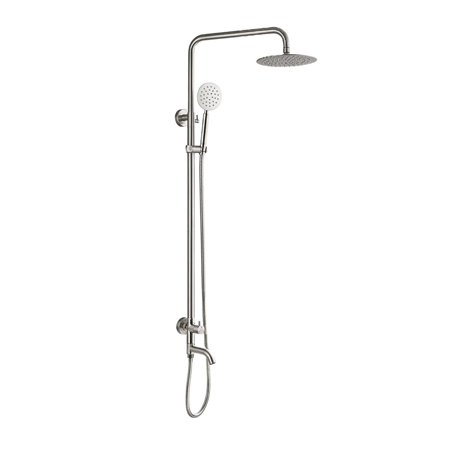 Rivo Triple Function Stainless Steel Cold Water Outdoor Shower - Brushed