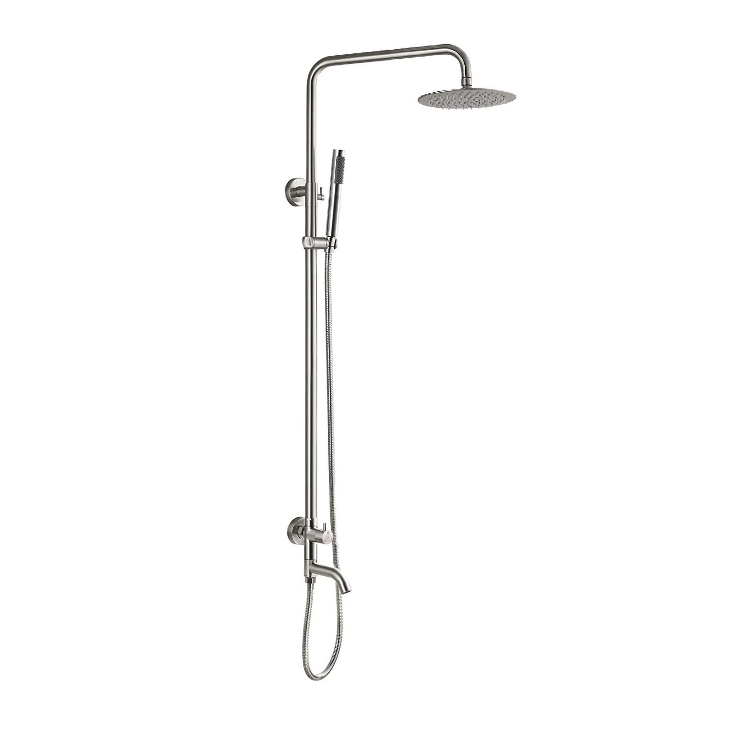 Reni Triple Function Stainless Steel Cold Water Outdoor Shower - Brushed