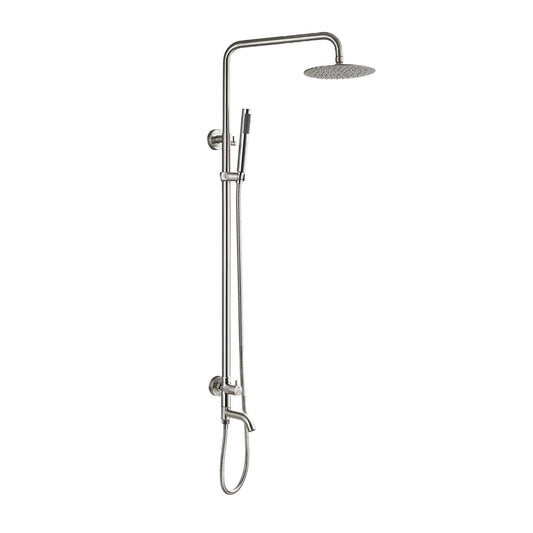 Reni Triple Function Stainless Steel Cold Water Outdoor Shower - Brushed