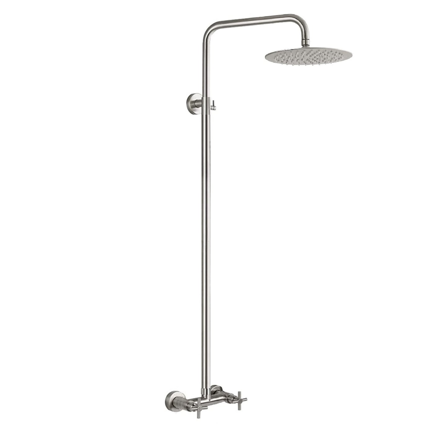 Leora Single Function Stainless Steel Outdoor Shower - Brushed