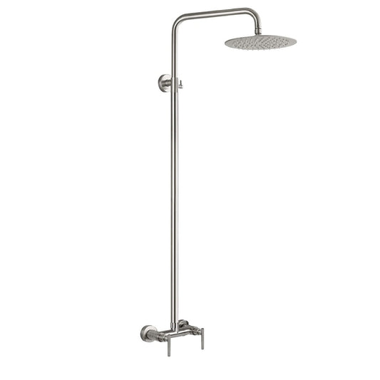 Lunetta Single Function Stainless Steel Outdoor Shower - Brushed