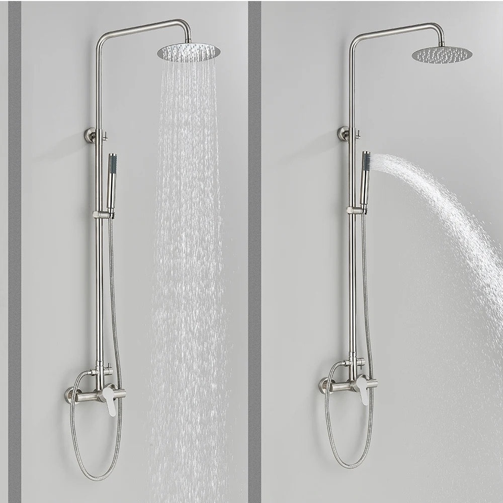 Makai Dual Function Stainless Steel Outdoor Shower - Brushed