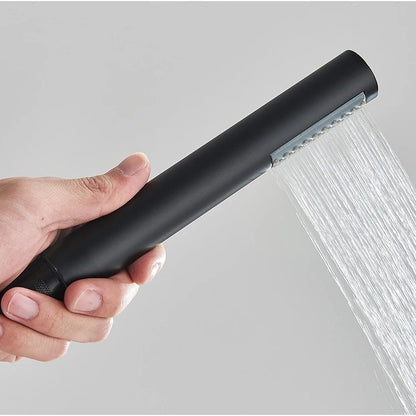 Douche d'extérieur Katori en acier inoxydable à triple fonction - Noir mat