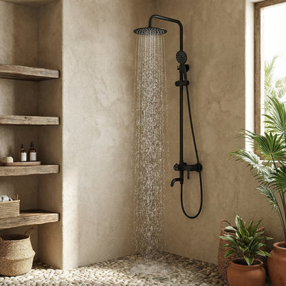 Kairo Triple Function Stainless Steel Outdoor Shower - Matte Black