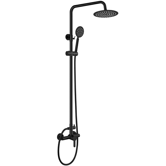 Milo Dual Function Stainless Steel Outdoor Shower - Matte Black