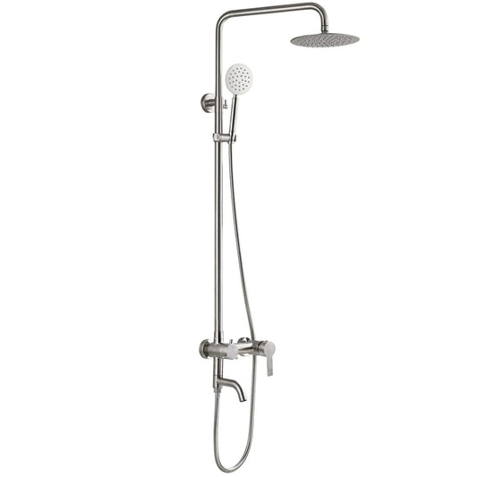 Kairo Triple Function Stainless Steel Outdoor Shower - Brushed