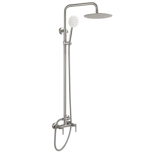 Mateo Dual Function Stainless Steel Outdoor Shower - Brushed