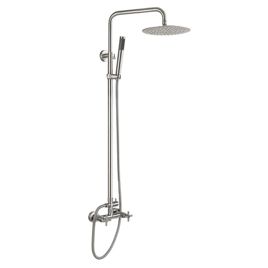Monti Dual Function Stainless Steel Outdoor Shower - Brushed